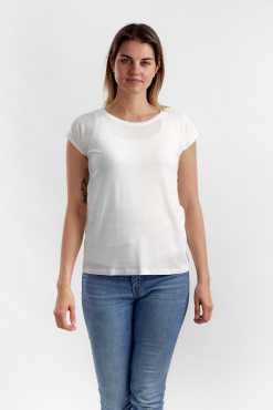 Alternative view of T-SHIRT I TENCEL™ MED RUND HALS - HVID 