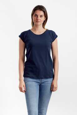 Alternative view of T-SHIRT I TENCEL™ MED RUND HALS - NAVY