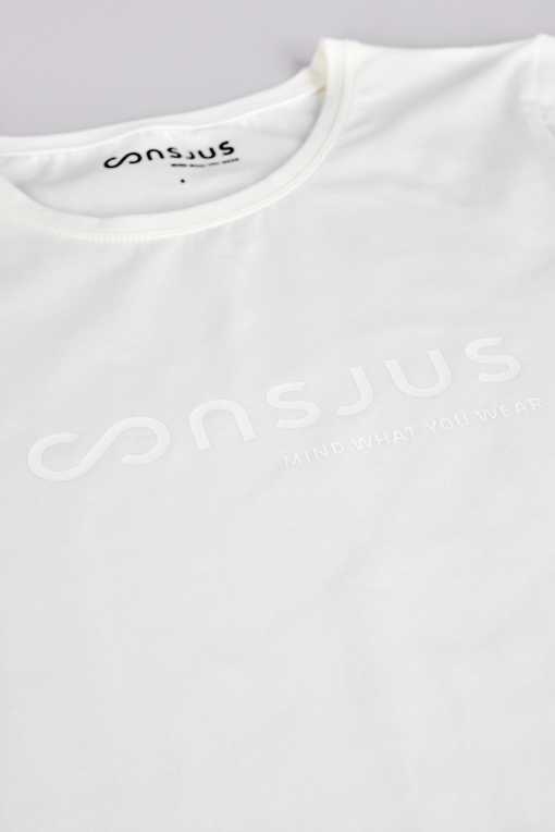 T-SHIRT I ØKOLOGISK BOMULD MED LOGO - HVID - Image 6