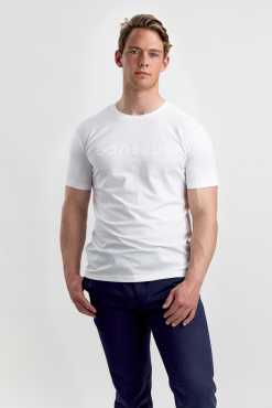 Alternative view of T-SHIRT I ØKOLOGISK BOMULD MED LOGO PRINT - HVID