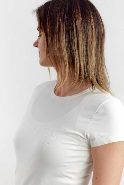 T-SHIRT I ØKOLOGISK BOMULD MED LOGO - HVID - Image 4