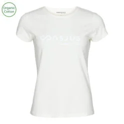 T-SHIRT I ØKOLOGISK BOMULD MED LOGO - HVID