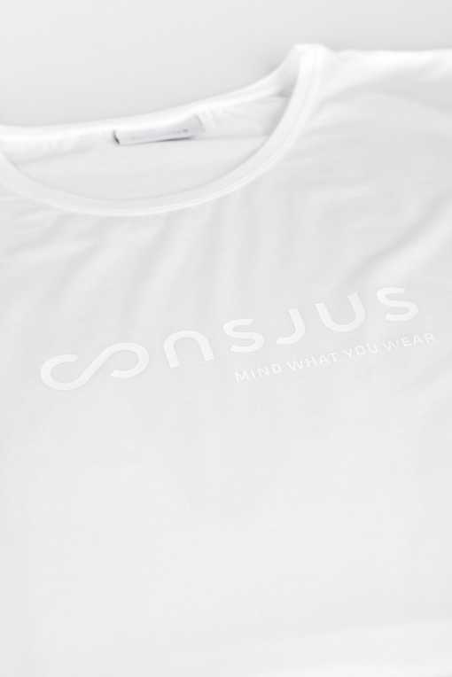 T-SHIRT I TENCEL™ MED LOGO - HVID - Image 6