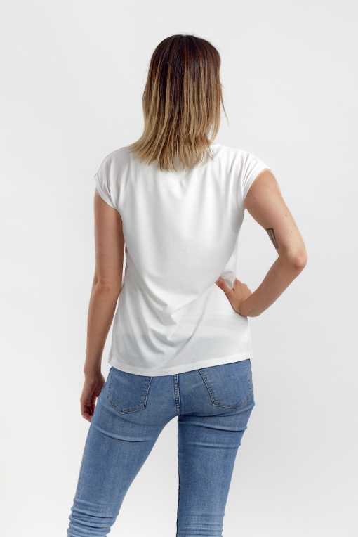T-SHIRT I TENCEL™ MED LOGO - HVID - Image 5