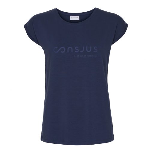 T-SHIRT I TENCEL™ MED LOGO - NAVY