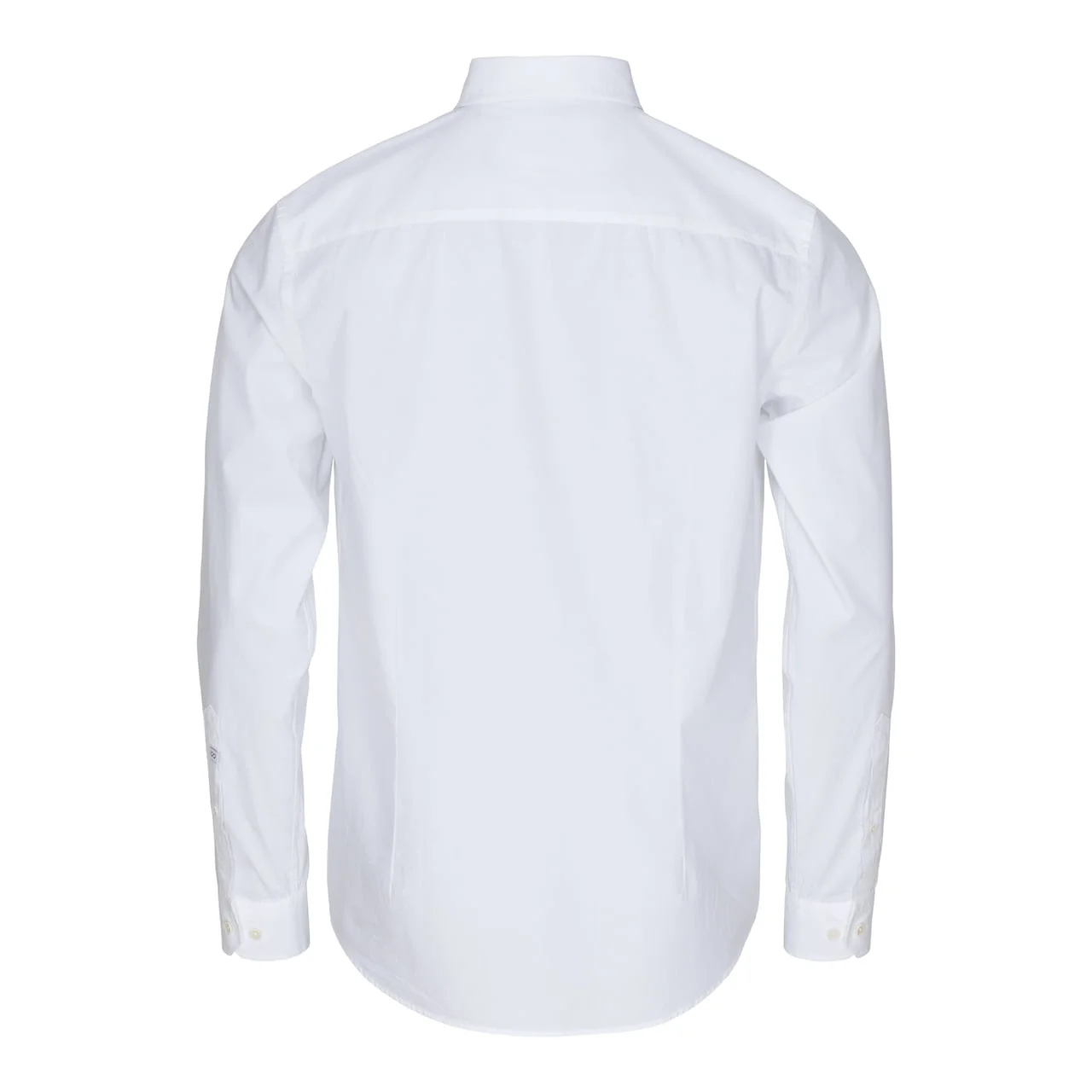 POPLIN SKJORTE I SLIM FIT - HVID