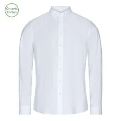 POPLIN SKJORTE I SLIM FIT - HVID