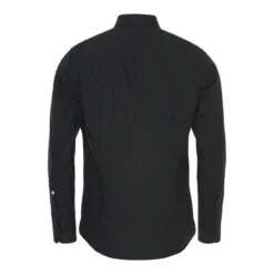 POPLIN SKJORTE I SLIM FIT RYG - SORT