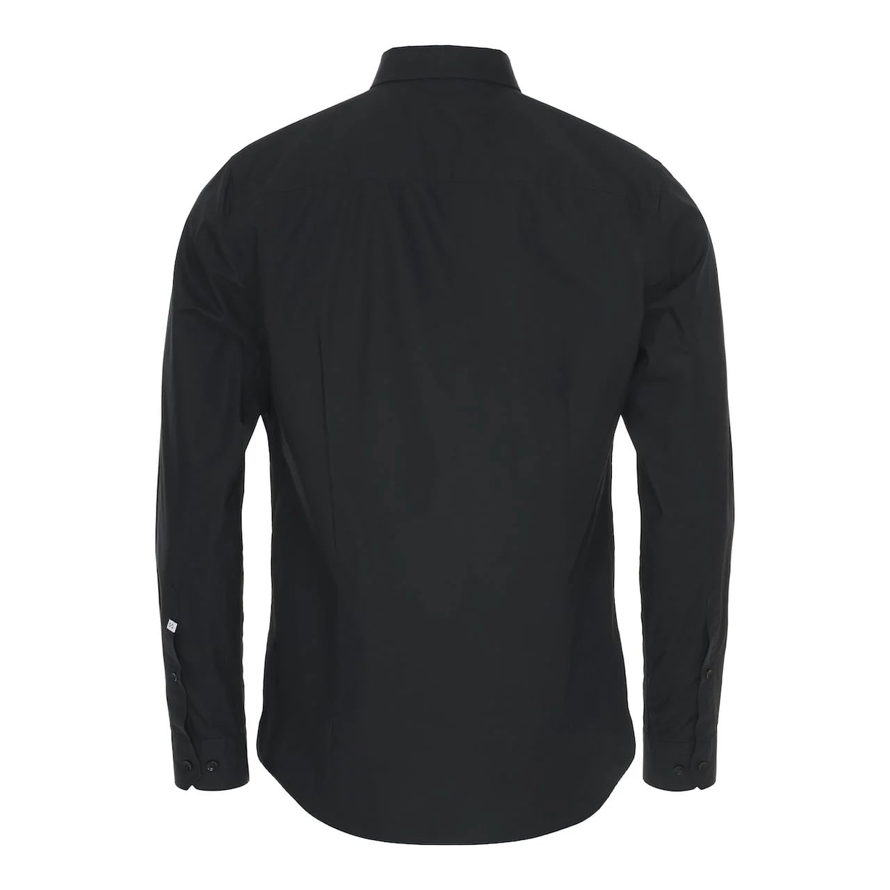 POPLIN SKJORTE I SLIM FIT RYG - SORT