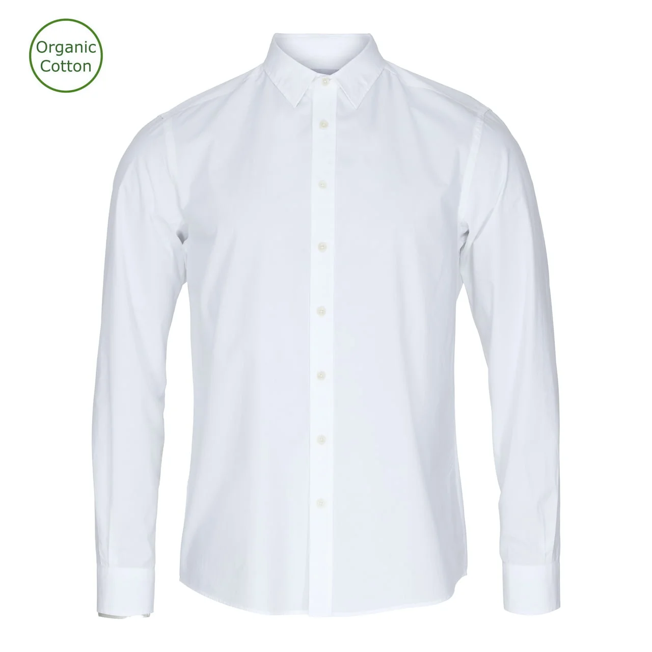 POPLIN SKJORTE I REGULAR FIT - HVID