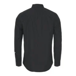 POPLIN SKJORTE I REGULAR FIT RYG - SORT