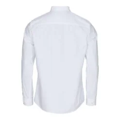POPLIN SKJORTE I REGULAR FIT RYG - HVID