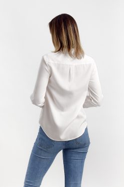 Dameskjorte i Tencel i farven hvid fra Consjus