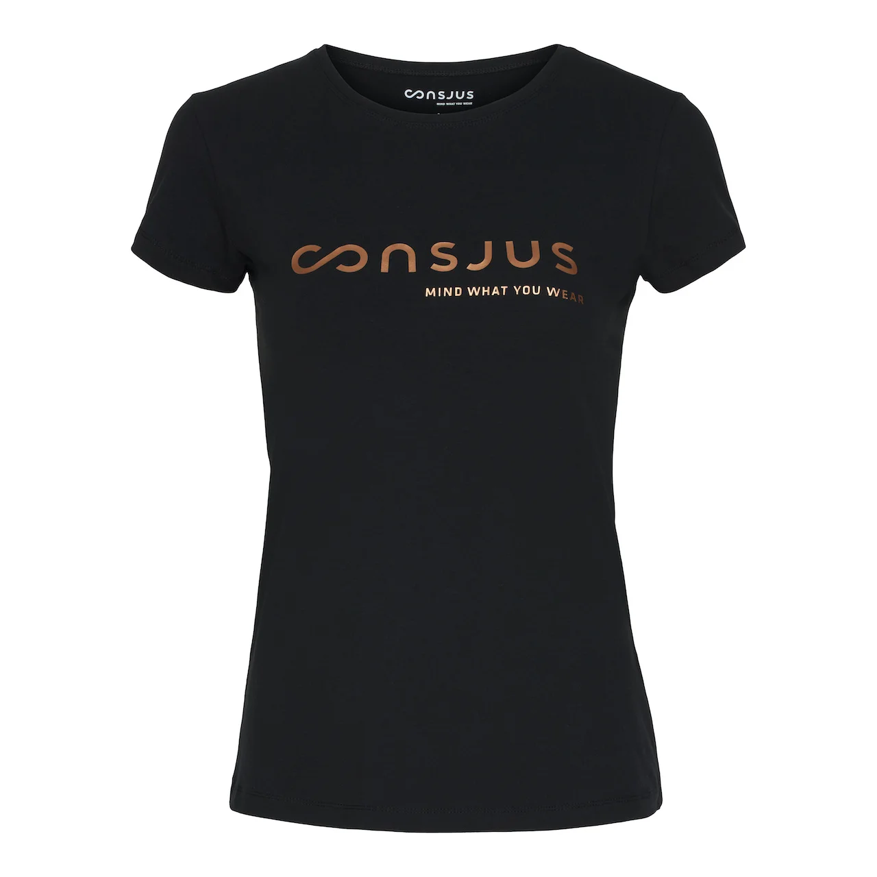 T-shirt i økologisk bomuld med logo - sort