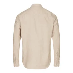 UFARVET BOMULDS SKJORTE I SLIM FIT CAMEL
