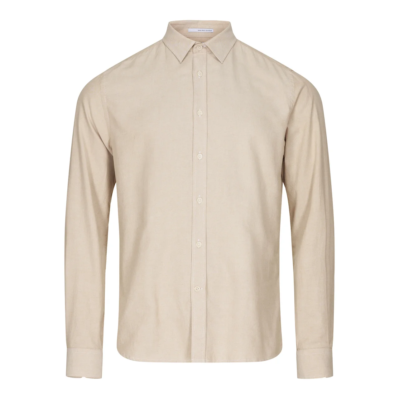 UFARVET BOMULDS SKJORTE I SLIM FIT CAMEL