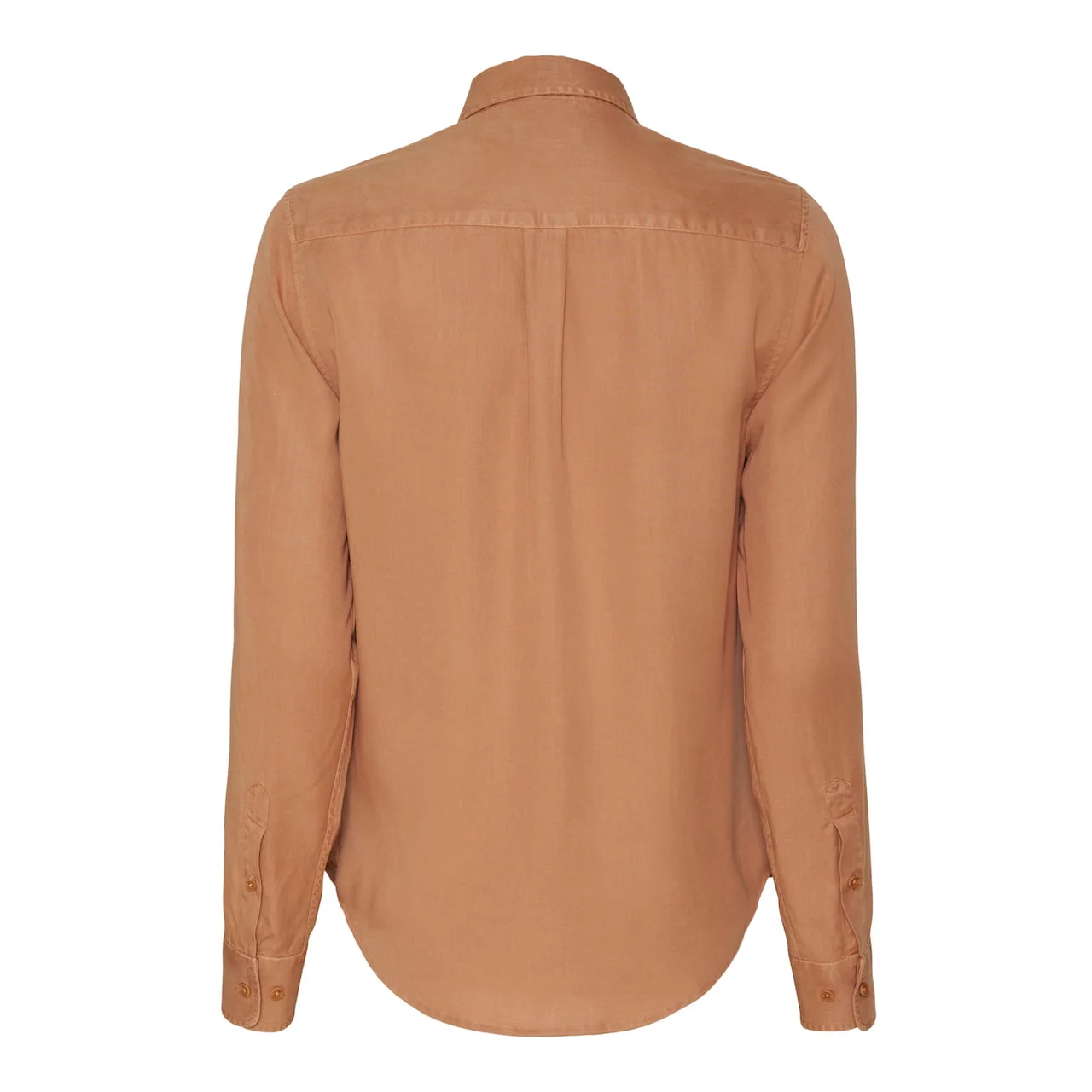 SKJORTE I TENCEL CARAMEL BROWN
