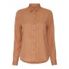 SKJORTE I TENCEL CARAMEL BROWN