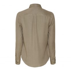 SKJORTE I TENCEL DUSTY OLIVE